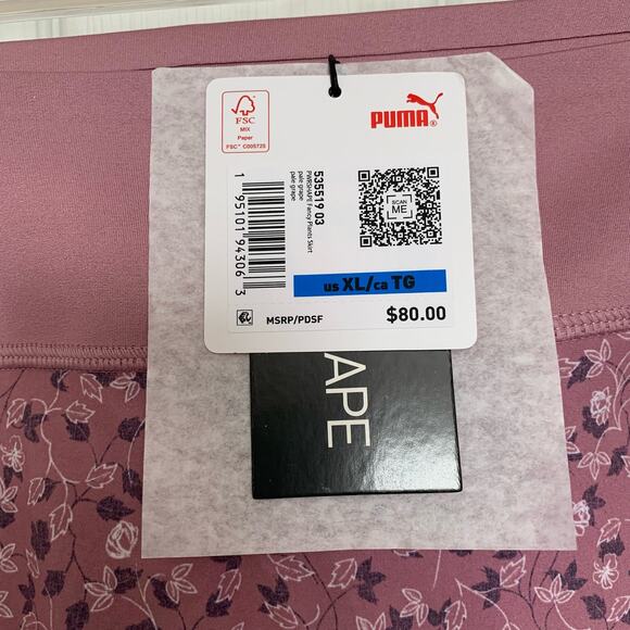 NWT Puma PWRSHAPE Fancy Plants Pink Botanical Pattern Golf Skort Size XL - Picture 10 of 12